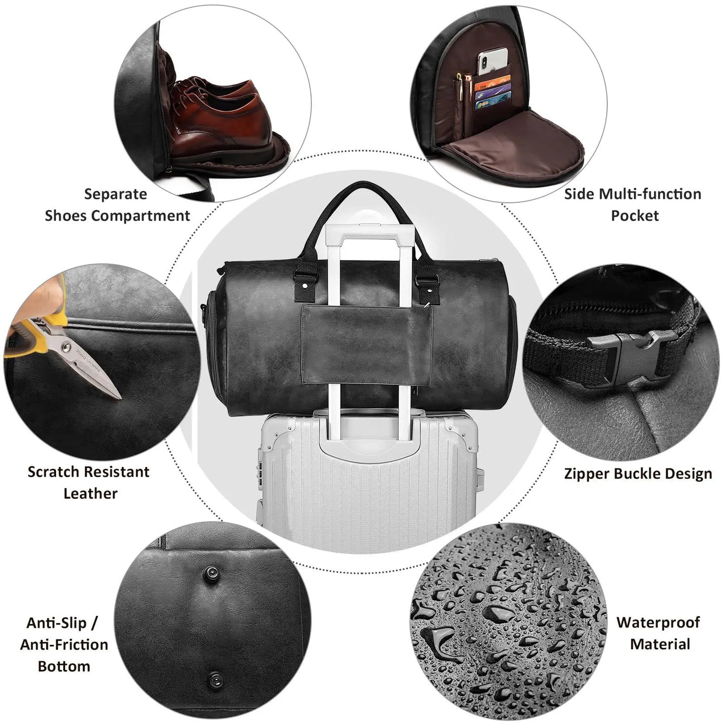 Luxury travel luggage bag